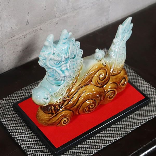 龍　辰　たつ　陶器の置物　信楽焼 : 干支 置物 辰 干支の置物 信楽焼 陶器 おしゃれ 龍 タツ