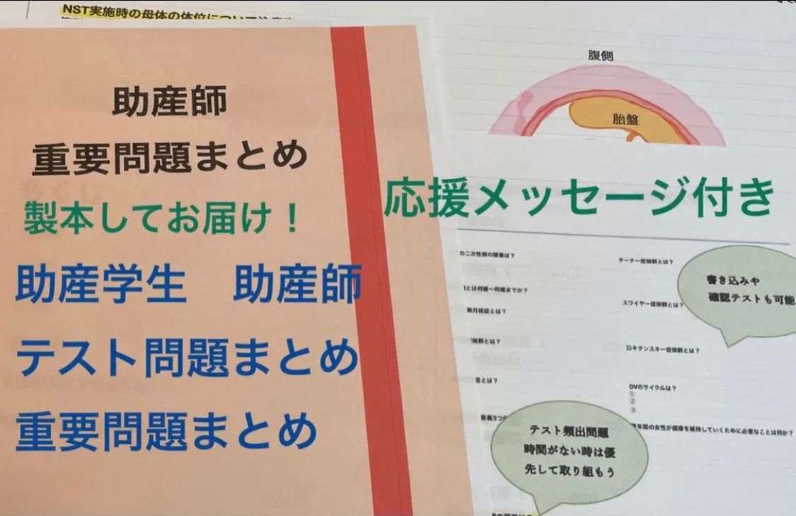 ☆ 助産学生 ☆ テストまとめ 重要問題まとめ まとめノート 助産師国家