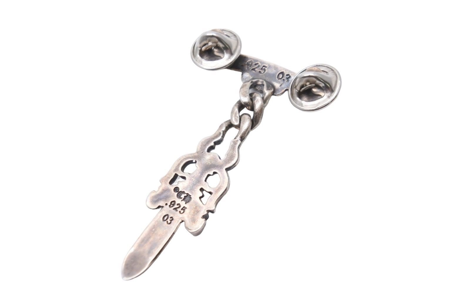 CHROME HEARTS クロムハーツ ピンバッジ ダガー アクセサリー 11.3g