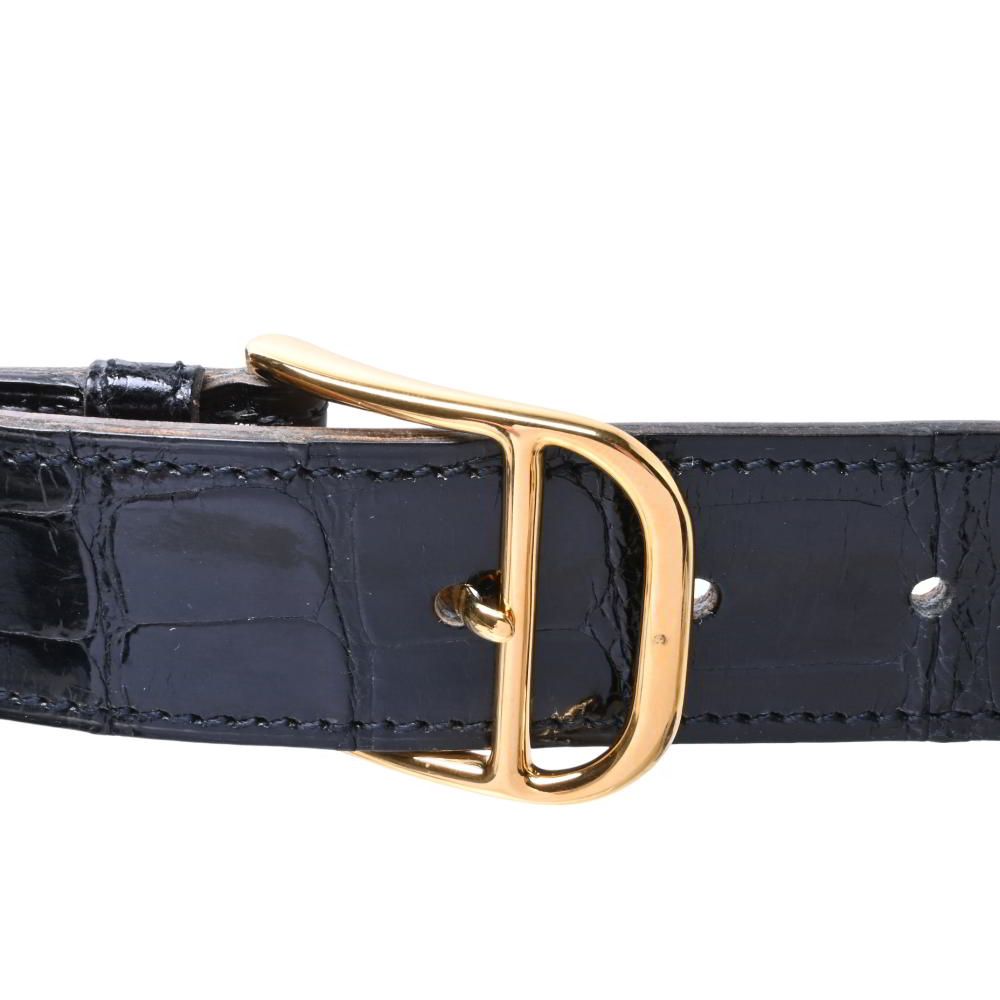 HERMES 1993年 ◯W刻印 クロコダイル レザー ベルト HERMES 1993年 ◯W刻印 クロコダイル レザー ベルト 【公式通販】