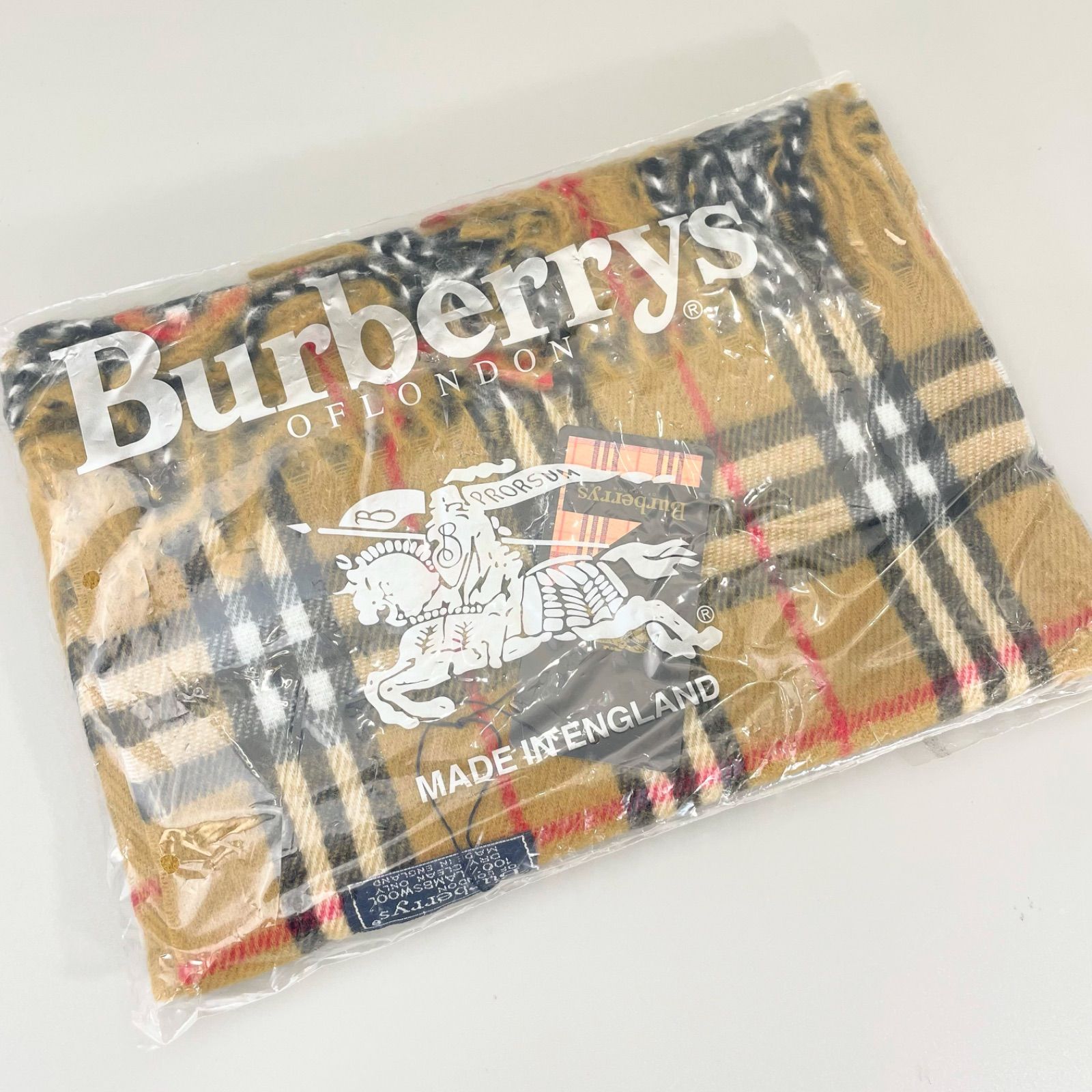 未使用 タグ付き Burberry London バーバリー ロンドン ラムウール100