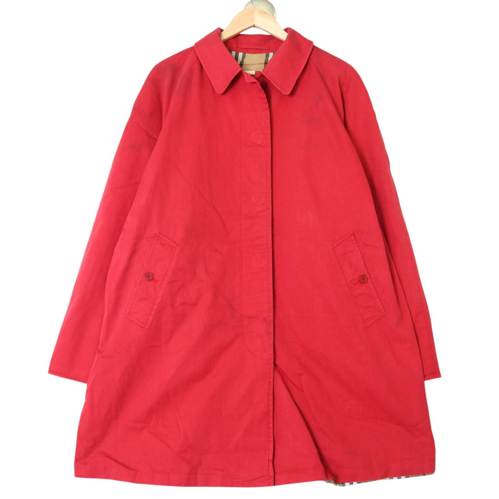 BURBERRY　コート BURBERRY バーバリー ステンカラーコート レッド (レディース 14