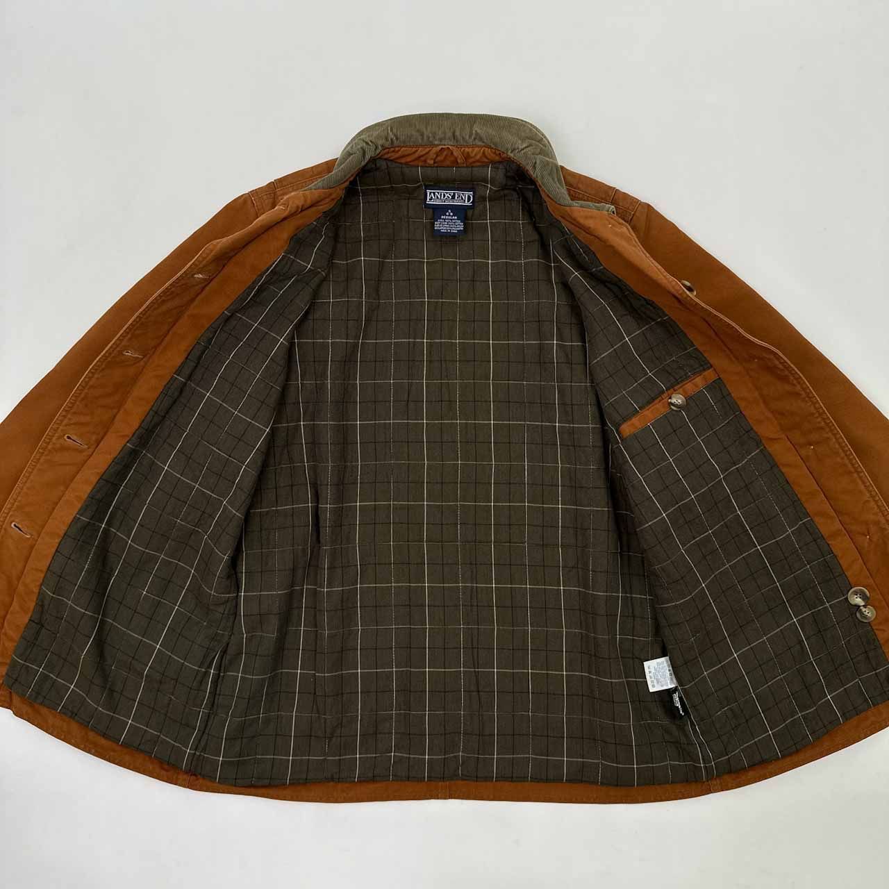 90s ヴィンテージ LANDS'END ランズエンド 裏チェック ハンティング
