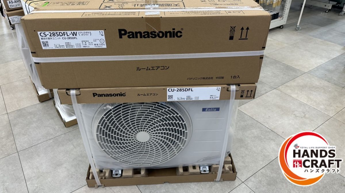 パナソニック ルームエアコン CS-285DFL-W Fシリーズ エオリア 100V 10畳用 伝票直貼り 一部地域を除く