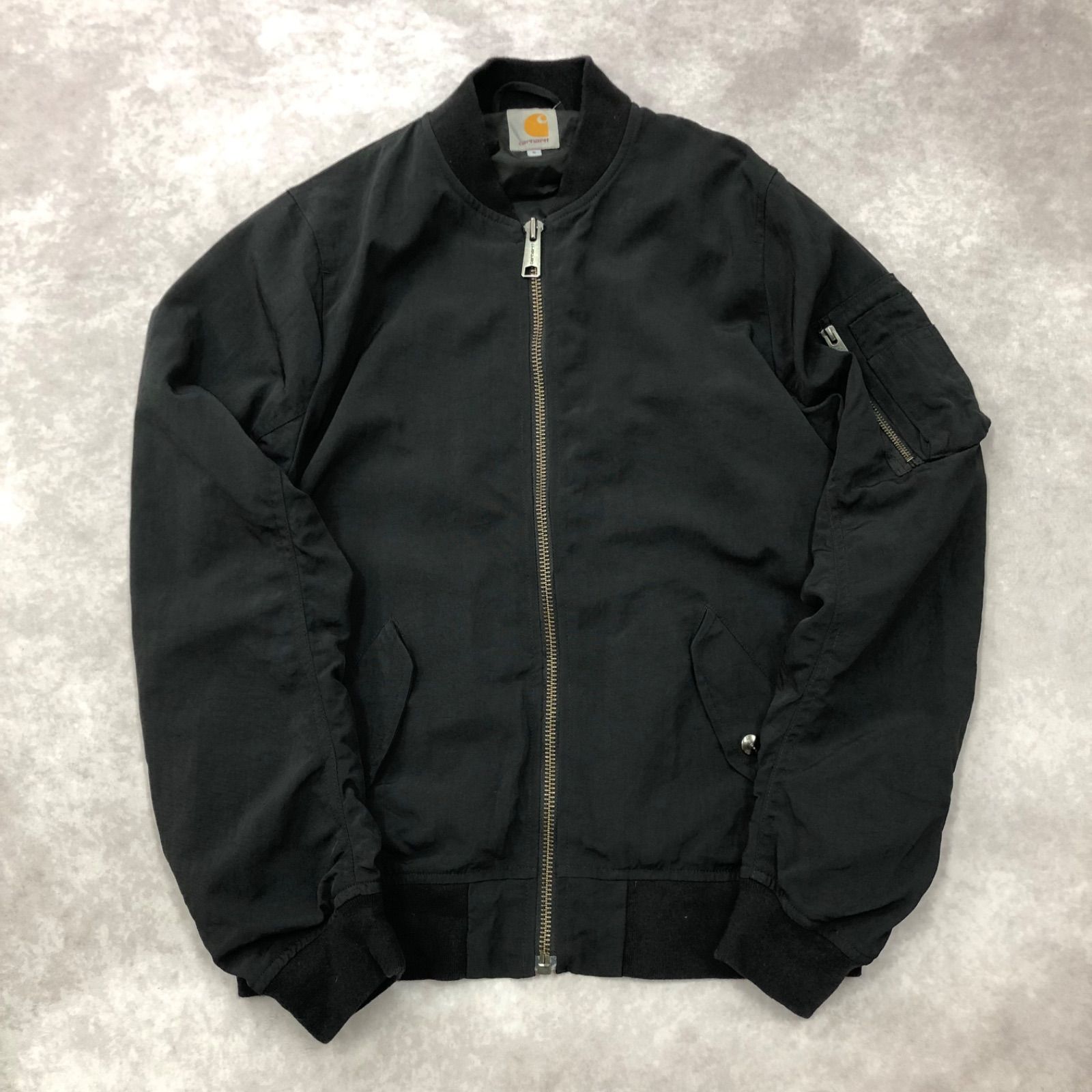 Carharttブラック MA-1 フライトジャケット Carhartt MA-1 フライトジャケット 黒