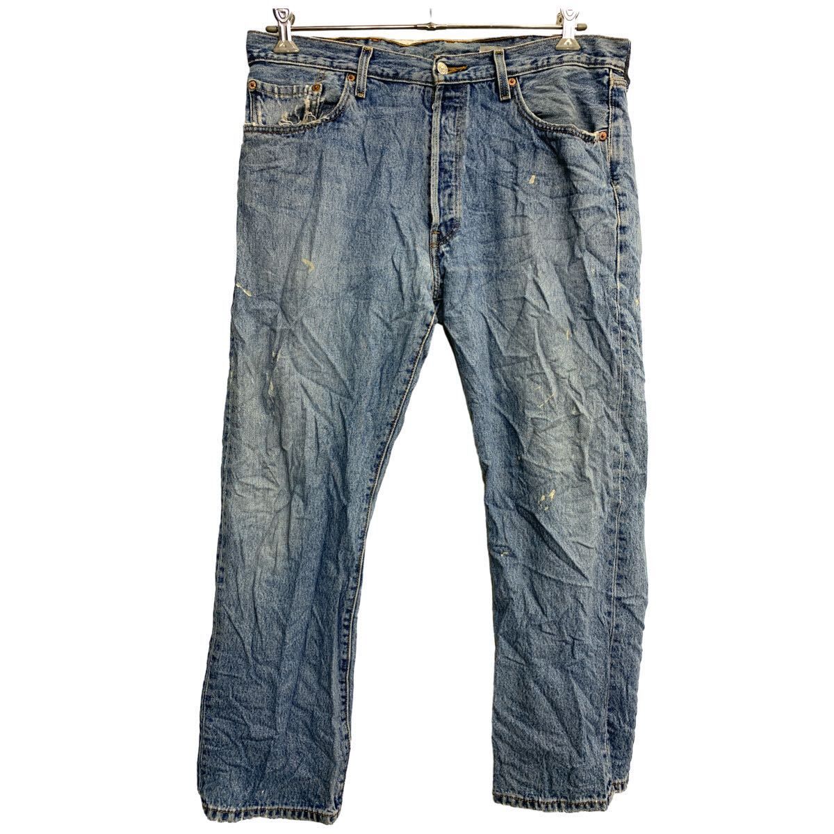 Levi's 501 デニムパンツ W38 リーバイス ボタンフライ ビッグサイズ ライトブルー コットン 古着卸 アメリカ仕入 2405-201