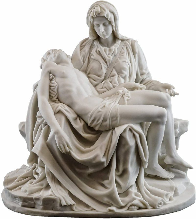 キリスト教美術 イエスを抱く聖母マリア像 彫刻 彫像 高さ31cm ミケランジェロ作 ピエタ 聖母マリアに抱かれるイエス・キリスト
