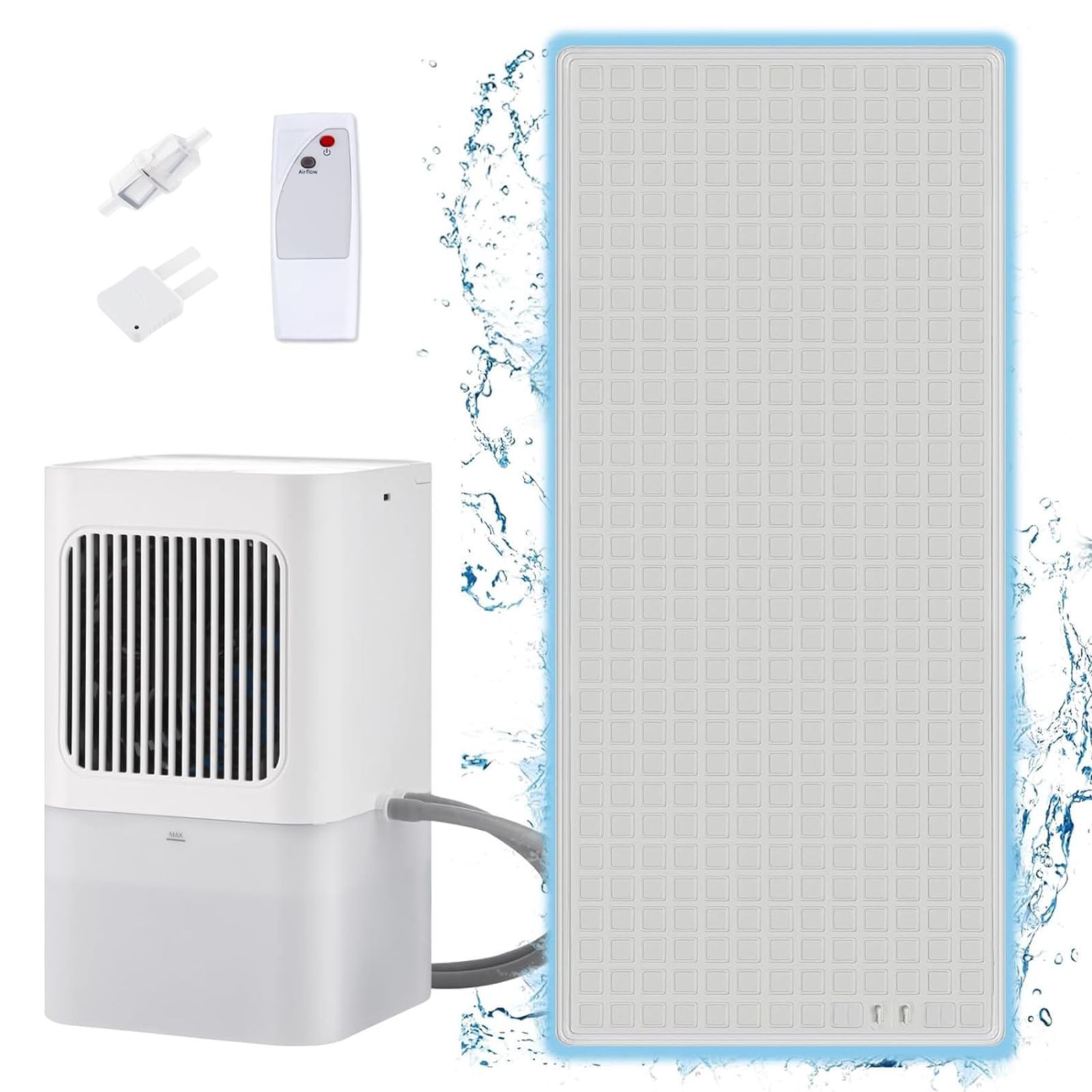 屋外 アウトドア 学生寮 冷房 キャンプに最適 ウォーターマット 涼しい 折り畳み可 日本語取扱説明書付き グレー 水位表示 猛暑対策 乾燥解消 セット-160 お肌に優しい 柔軟 快適 X 冷感敷きパッド 無線制御 3段風速調節 70 水循環マ