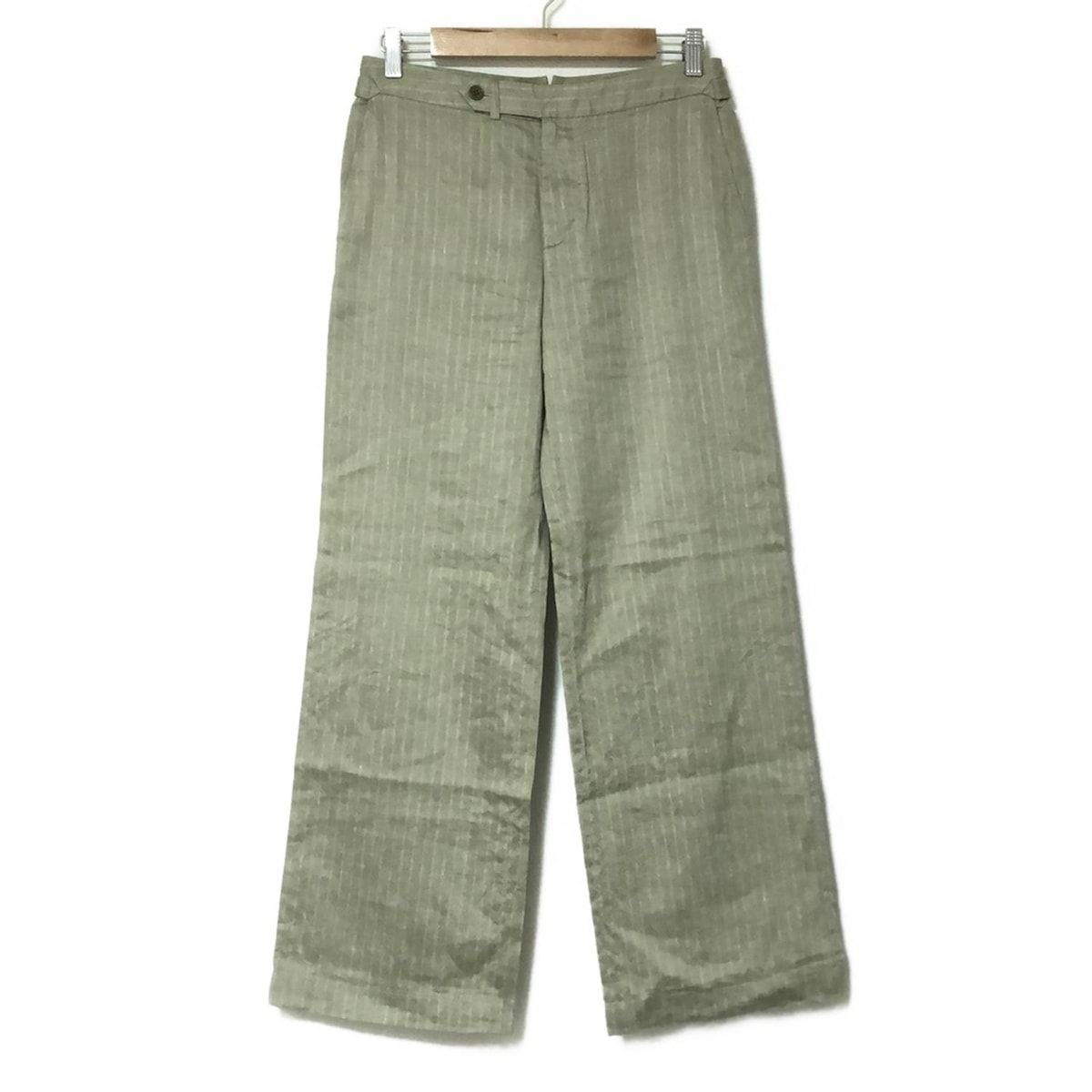 MargaretHowell マーガレットハウエル パンツ サイズ1 S レディース - カーキ×白 フルレングス|ストライプ