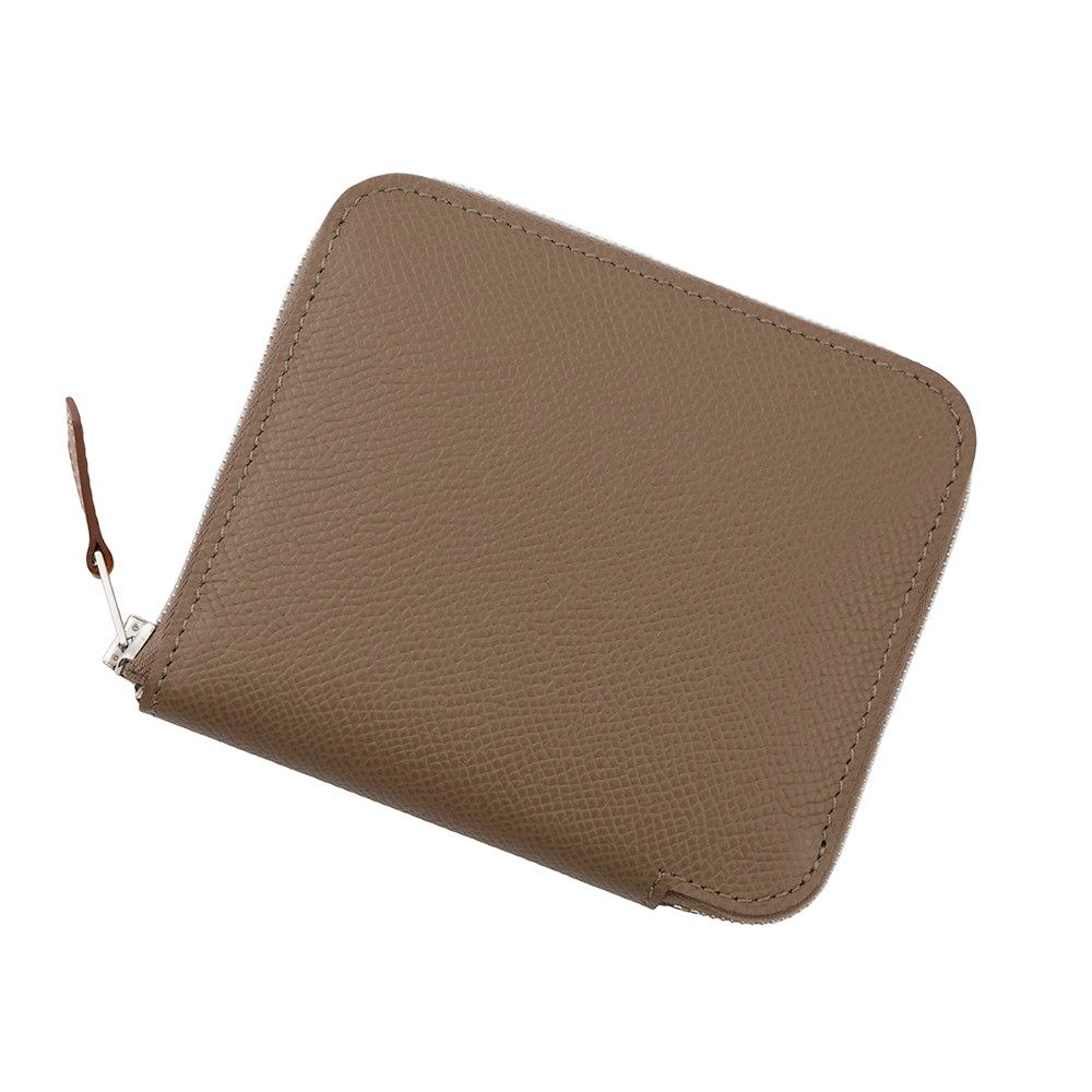 エルメス コインケース アザップコンパクト シルクイン エトゥープ シルバー金具 エプソン K刻印