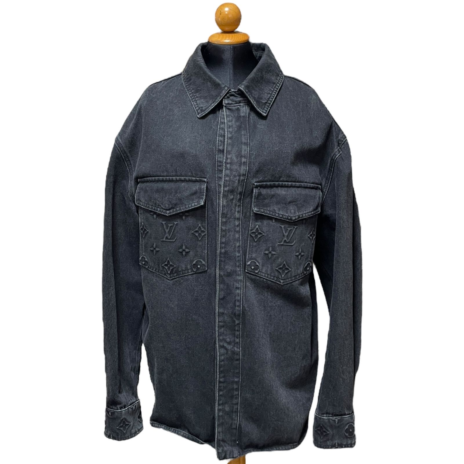 ◇中古品◇Louis Vuitton ルイヴィトン デニムオーバーシャツ ブラック 