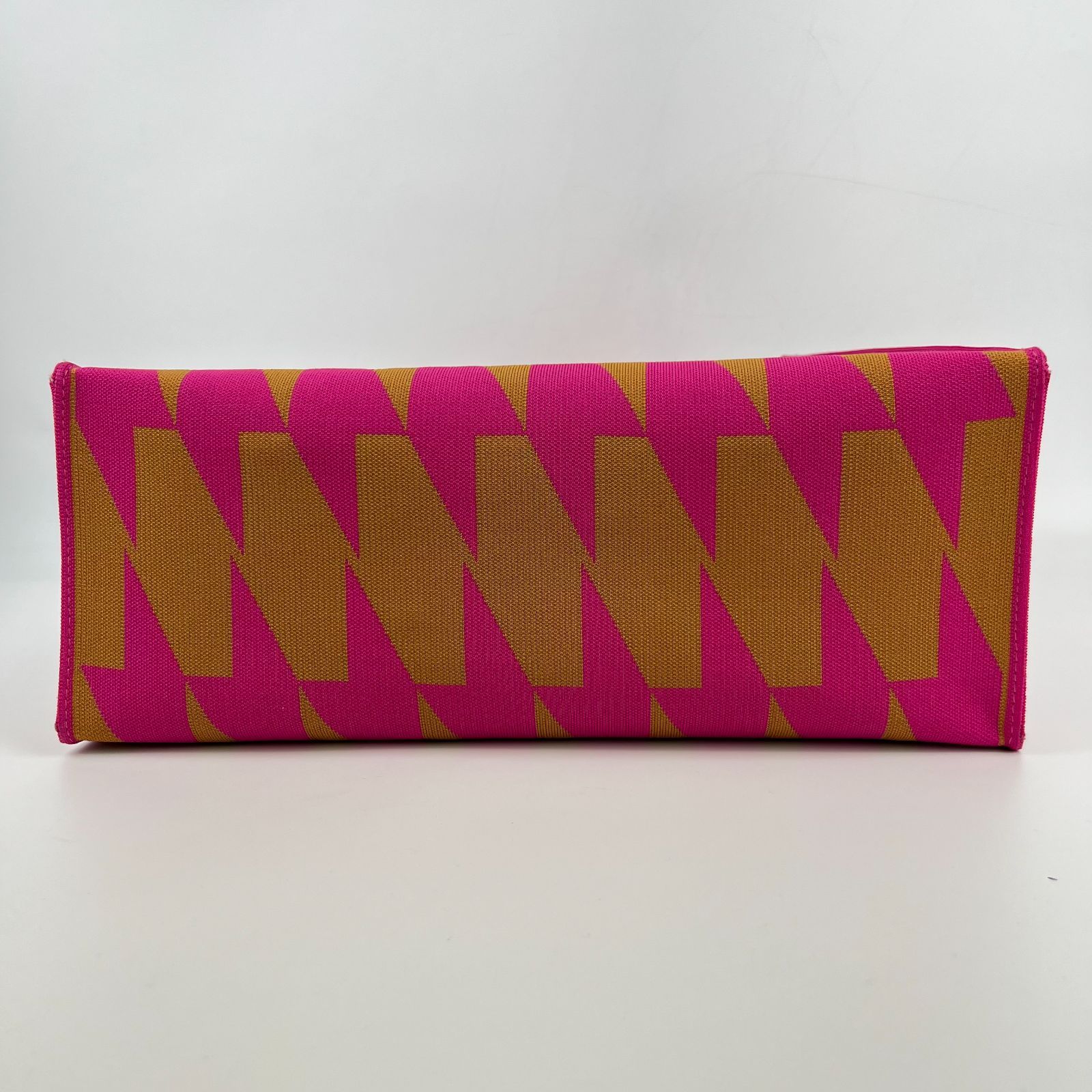 MARNI マルニ 千鳥格子 ハンドバッグ キャンバス ピンク ブラウン  