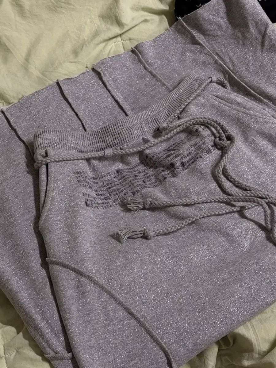 オホス カッティング マキシ スカート グレー