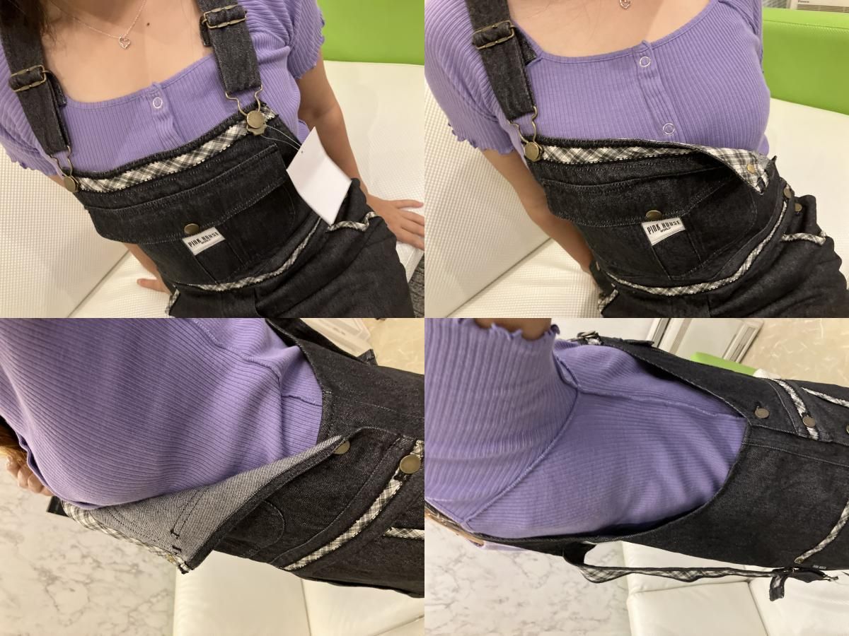 ピンクハウス 黒デニムワンピース タグ付き美品 ＆ 半袖トップス