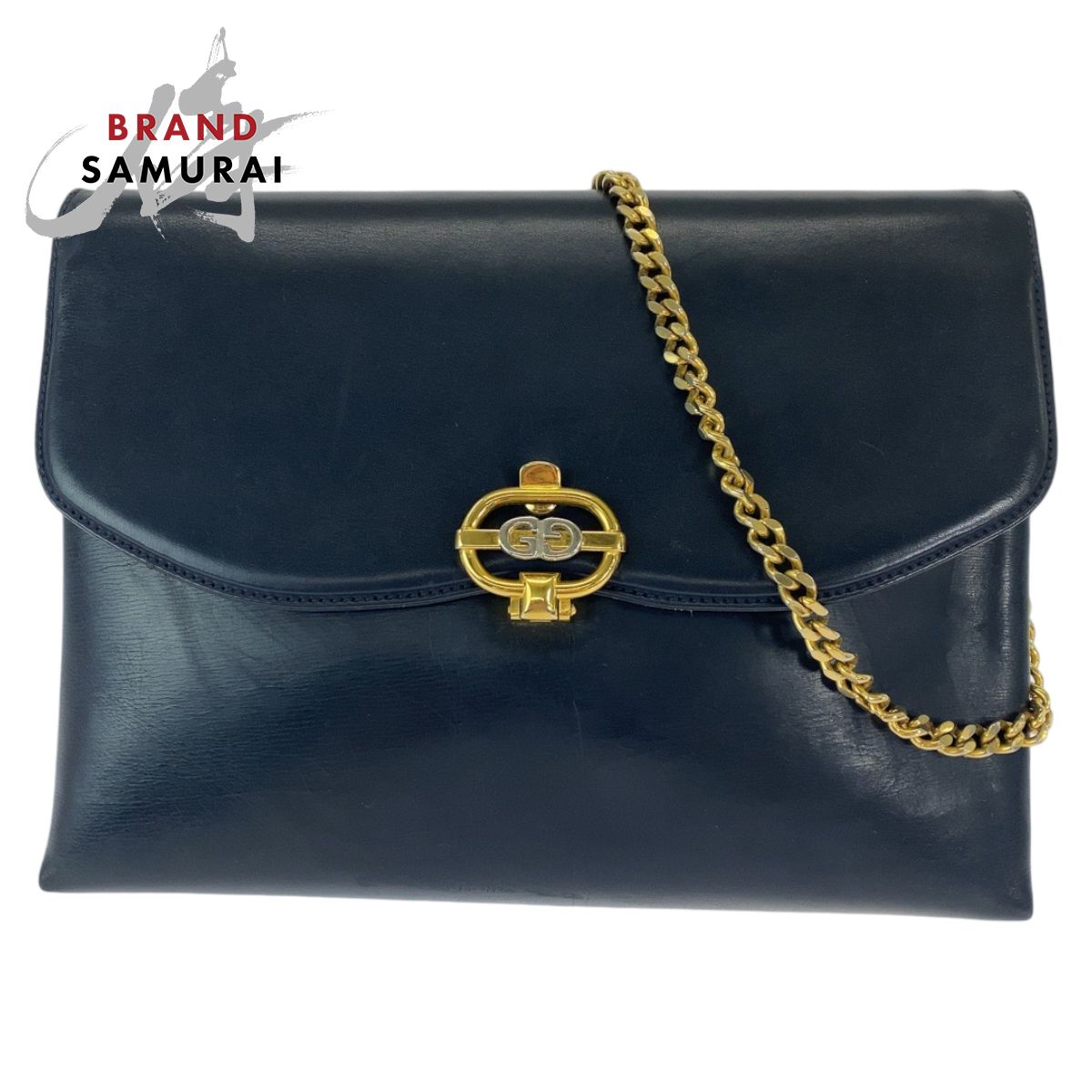 美品 GUCCI グッチ ヴィンテージ オールドグッチ ブラック ゴールド 