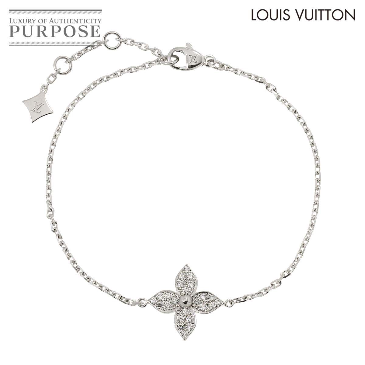 ルイヴィトン LOUIS VUITTON スターブロッサム ダイヤ ブレスレット 17cm K18 WG 750 Bracelet 90272399
