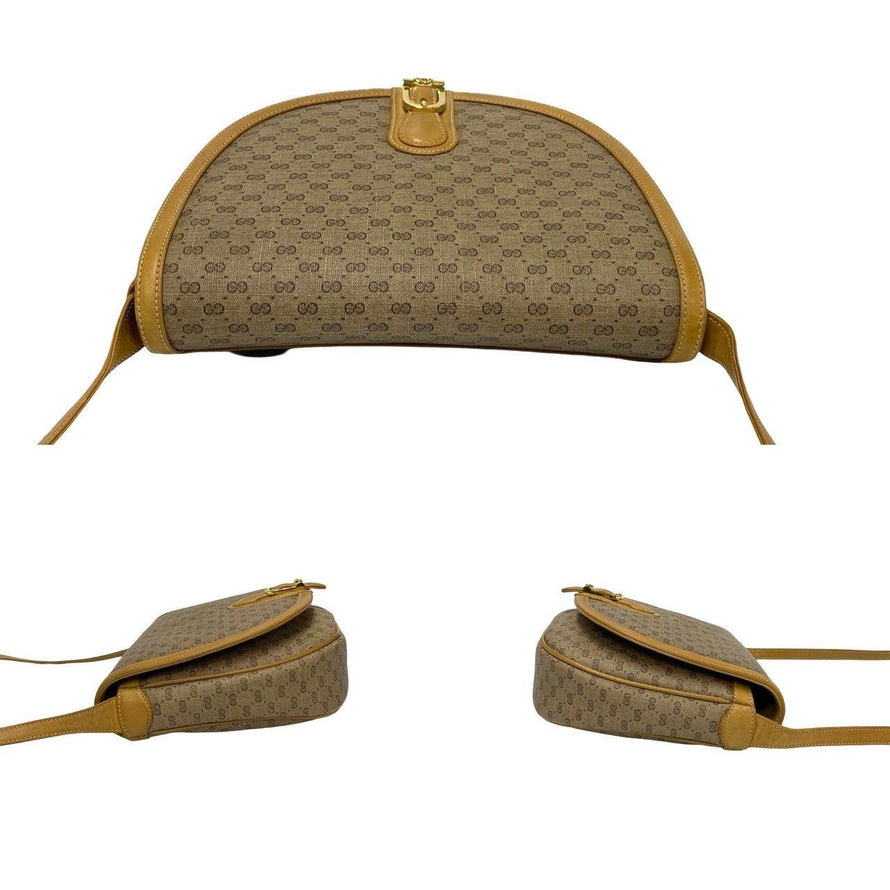 ✨美品✨GUCCI GG ショルダーバッグ ロゴ レザー ブラウン ゴールド金具 極 美品 GUCCI グッチ オールドグッチ ヴィンテージ マイクロ GG