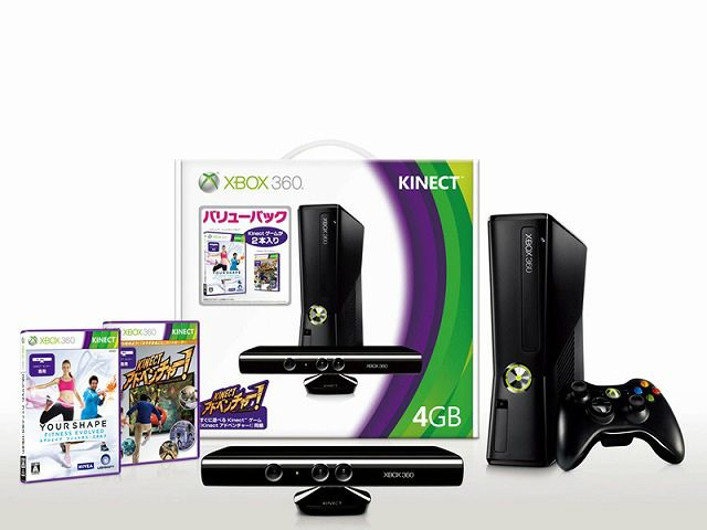 Microsoft - (本体)Xbox 360 4GB+Kinect(キネクト) バリューパック(キネクトアドベンチャー&ユアシェイプ同梱)(S9G-00030) マイクロソフト 本体)Xbox 360 4GB+Kinect(キネクト) バリューパック(キネクト