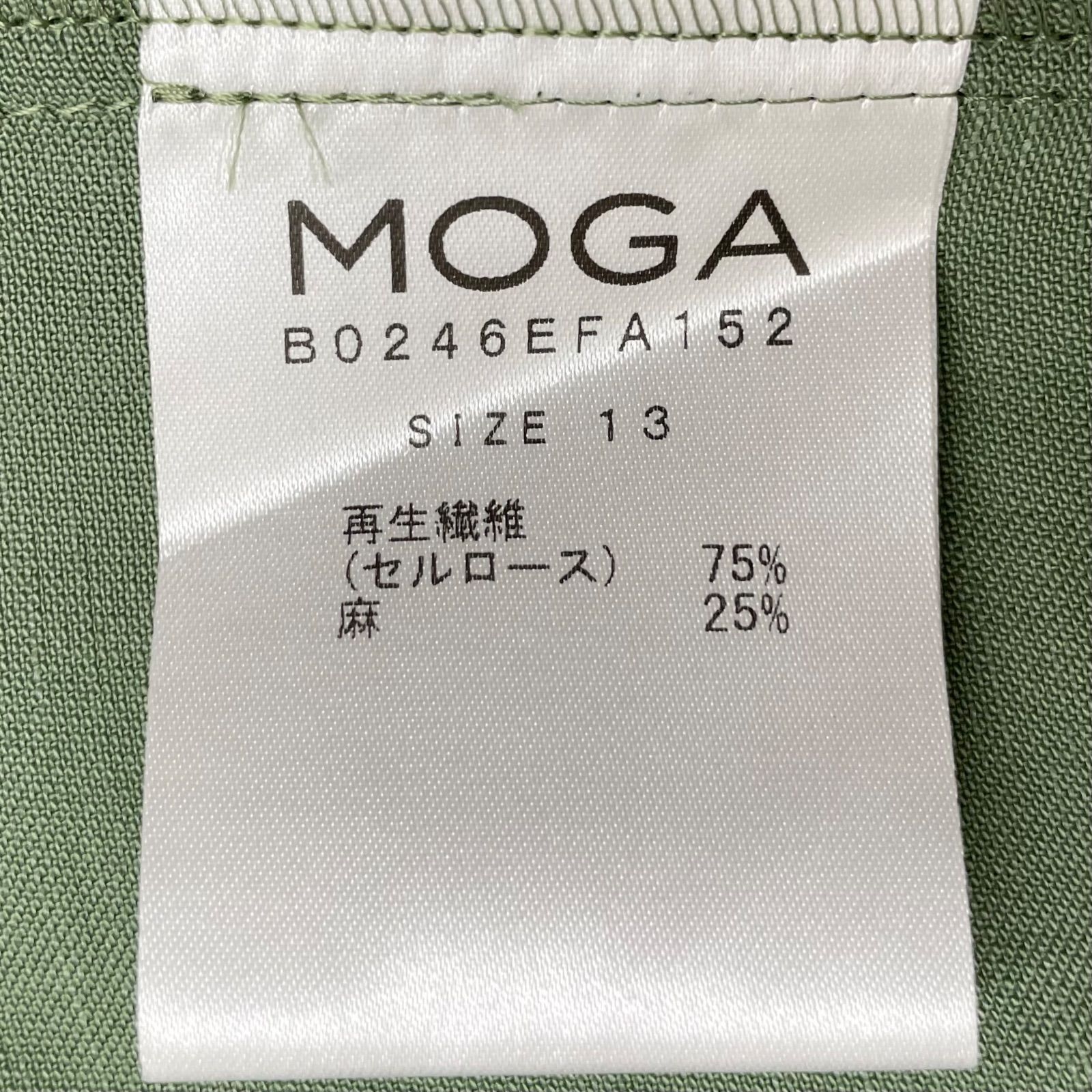 MOGA モガ テンセルサテンシャツドレス ロングワンピース ドレス
