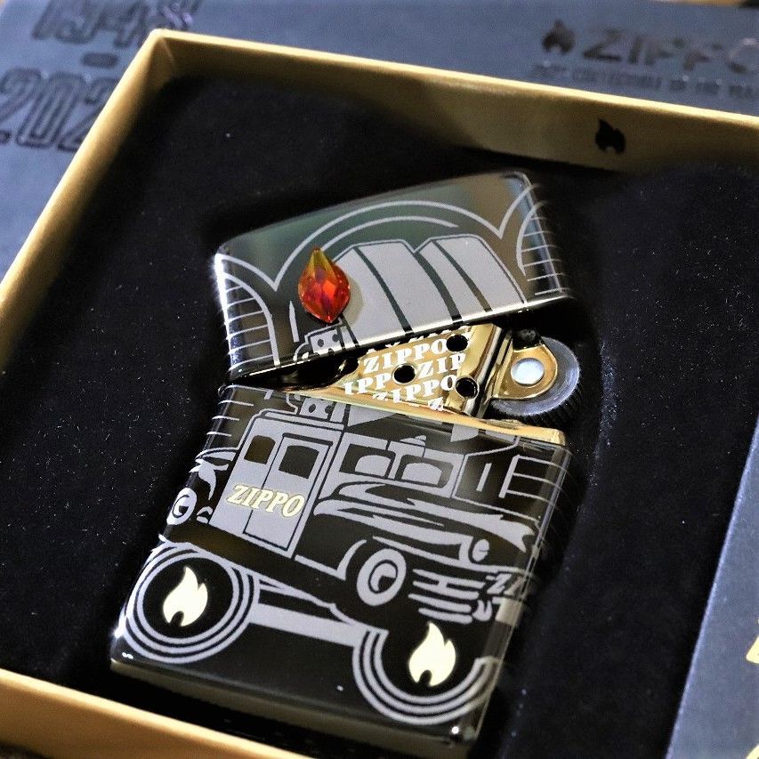 限定アーマー ZIPPO CAR 75周年記念モデル インナーゴールド 金 世界