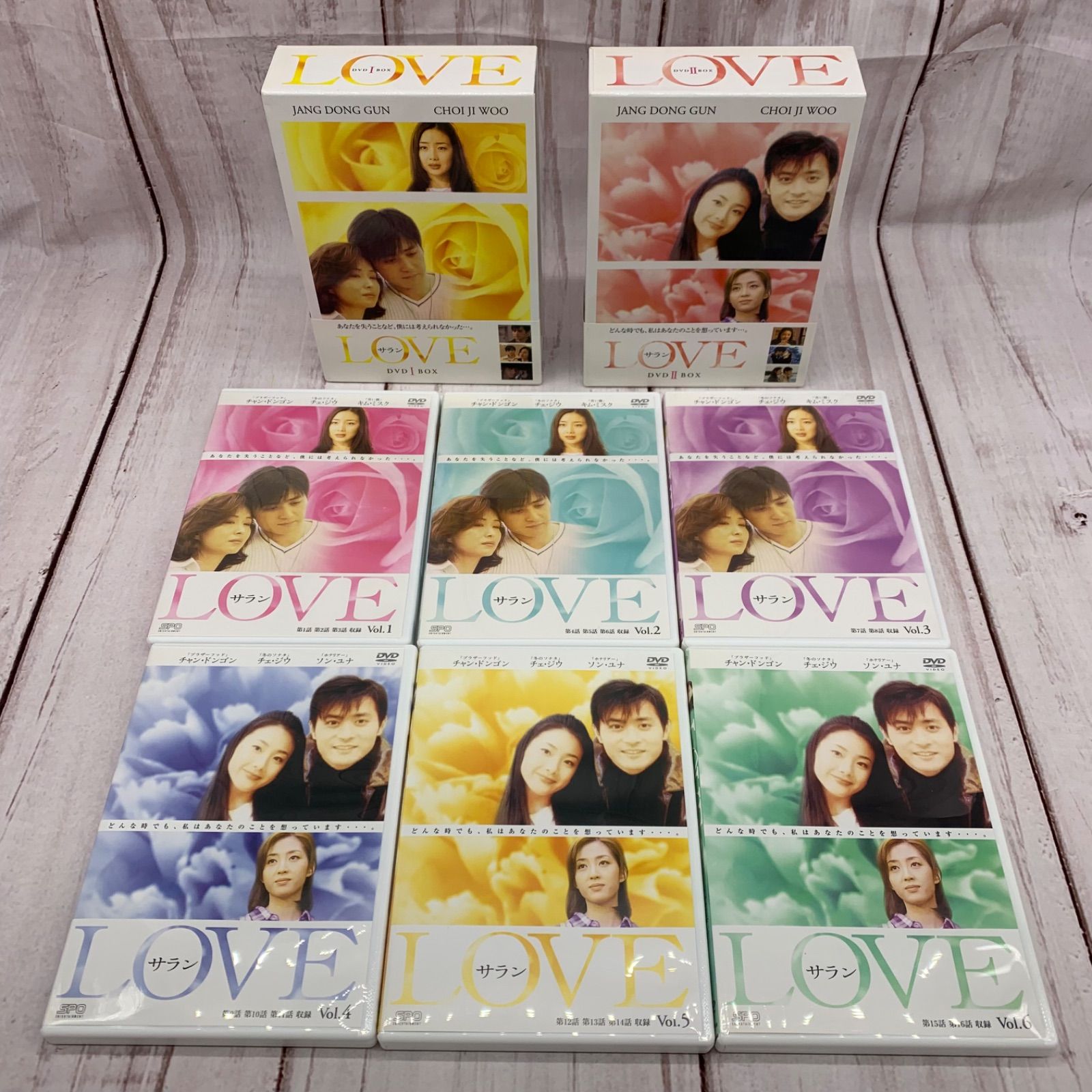 サラン DVD BOX Ⅰ Ⅱ 6枚 韓国ドラマ チェ ジュウ チャン ドンゴン バックヤード 2879