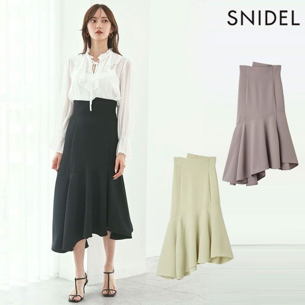 10%OFF スナイデル SNIDEL ボトムス 25春夏 ハイウエストマーメイドスカート ロング丈 swfs252037