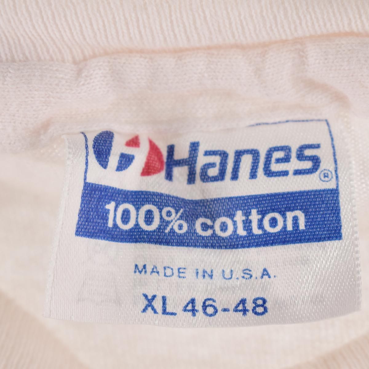 古着 80年代 ヘインズ Hanes 100% COTTON 青タグ ネコ柄 アニマル 