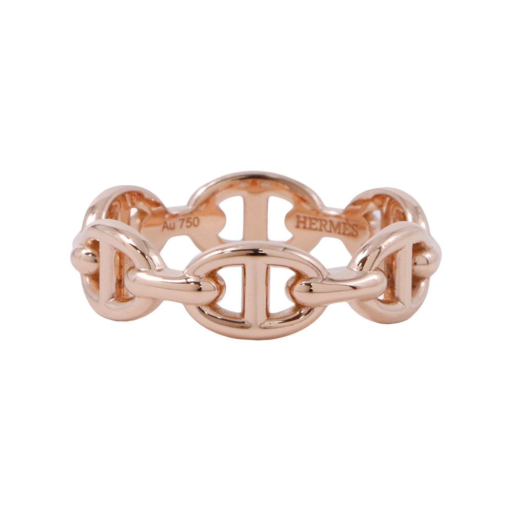 エルメス リング シェーヌダンクル アンシェネPM K18PGピンクゴールド  