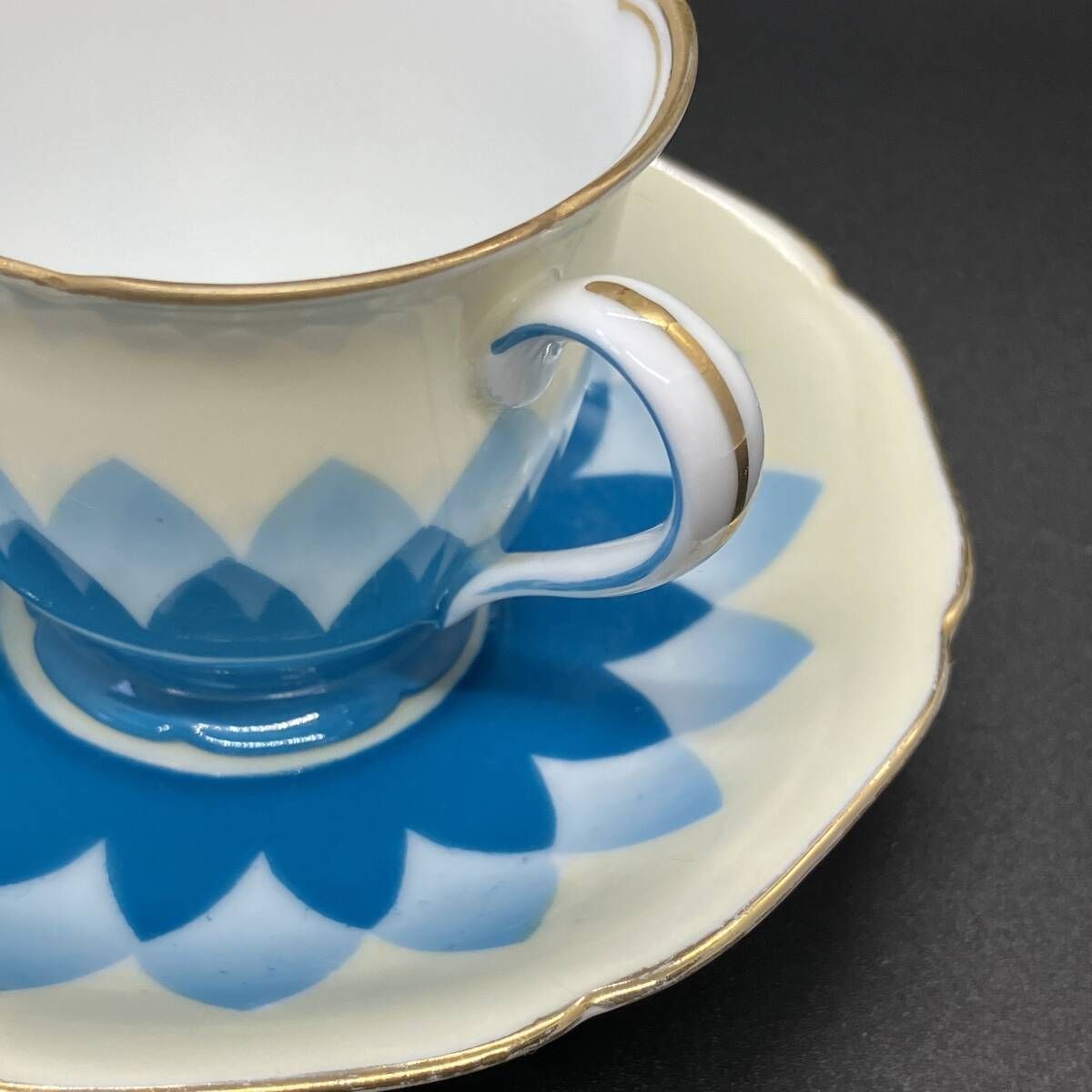 セール‼超美品 アールデコ オールドノリタケ　コーヒーポット 藍ラスター オールドノリタケ デミタス カップ&ソーサー アールデコ クリーム