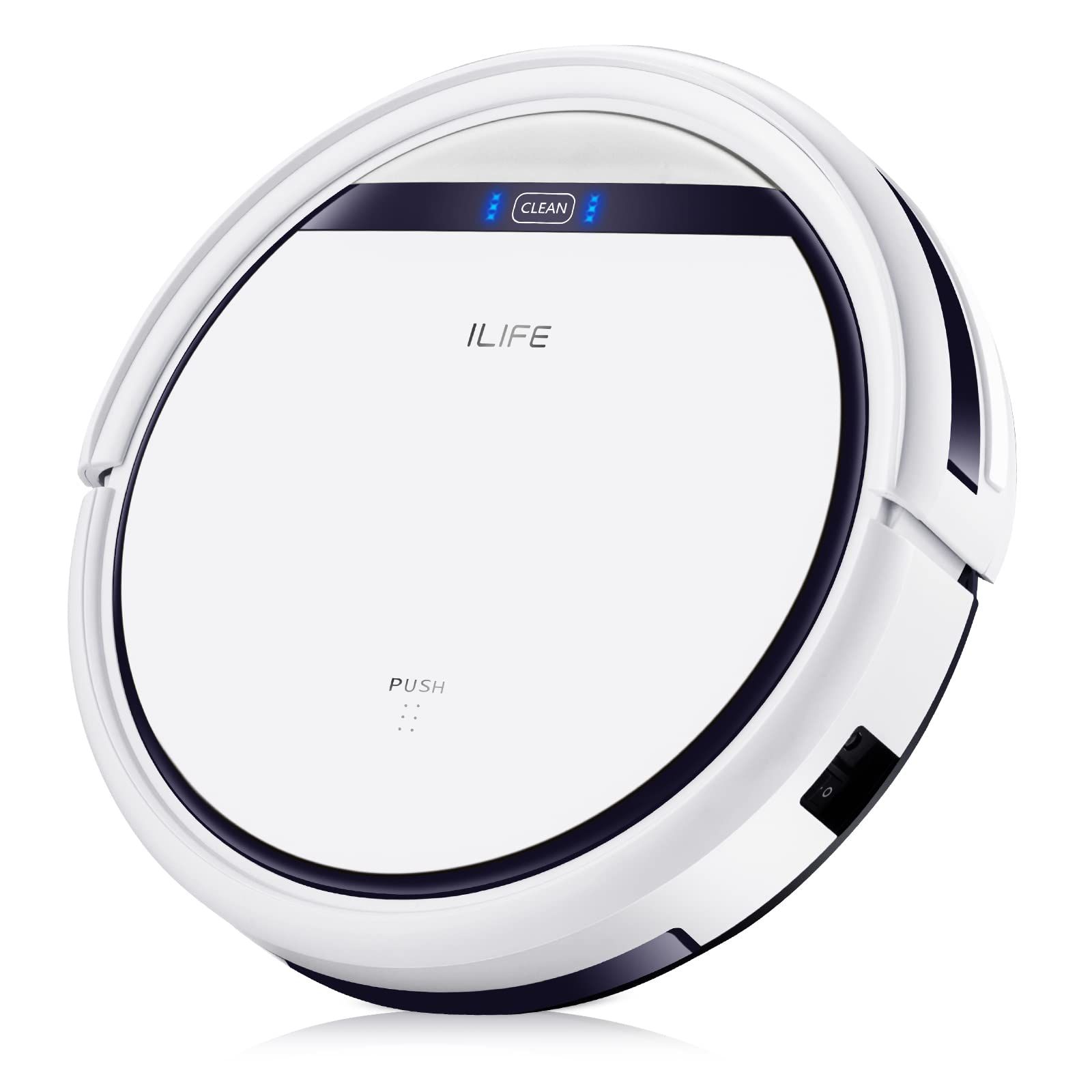 ILIFE アイライフ V3s Pro ロボット掃除機 ブラシレス吸引口 掃除ロボット 強力吸引 予約設定 髪の毛|ペットの毛に効果 ワンタッチ起動 三つの掃除モード 超薄型 静音設計 自動掃除機 自動充電 落下 衝突防止 リモコン付き ホワイト
