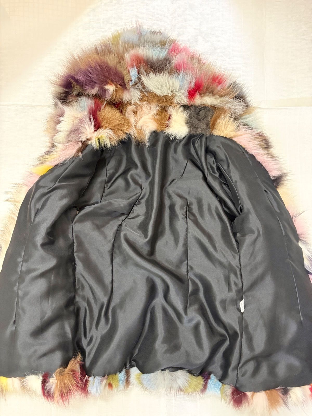 フォックスファーコート 毛皮 リアルファー カラフル C2510171 - メルカリ