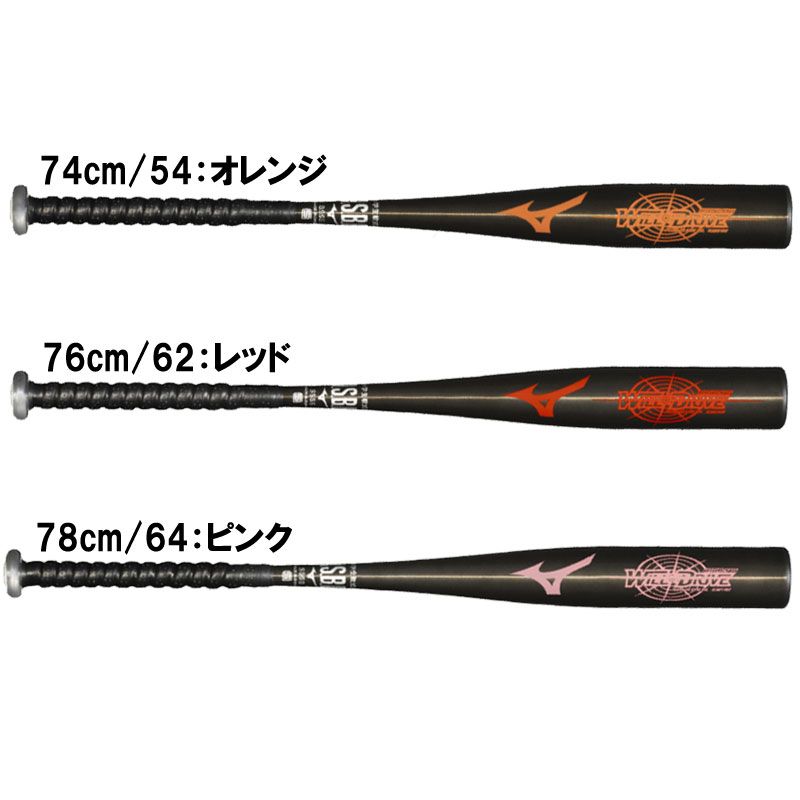 ミズノ MIZUNO 小学生軟式用金属製 ウィルドライブレッド×ヒッティングナビ 野球 少年軟式 JR ジュニア バット 25AW 1CJMY18874|76|78 在庫
