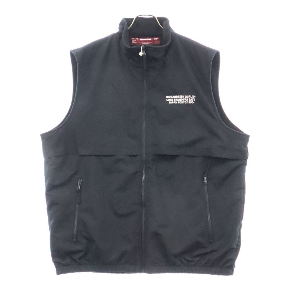 Hideandseek (ハイドアンドシーク) 24SS NYLON ZIP VEST ナイロン ジップ ベスト ブラック HJ-020124