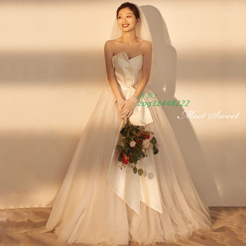 ウェディングドレス ウエディングドレス 二次会 2.5次会 結婚式 披露宴 花嫁 後撮り ロングドレス Aラインドレス 前撮り ブライダル zog3z448222