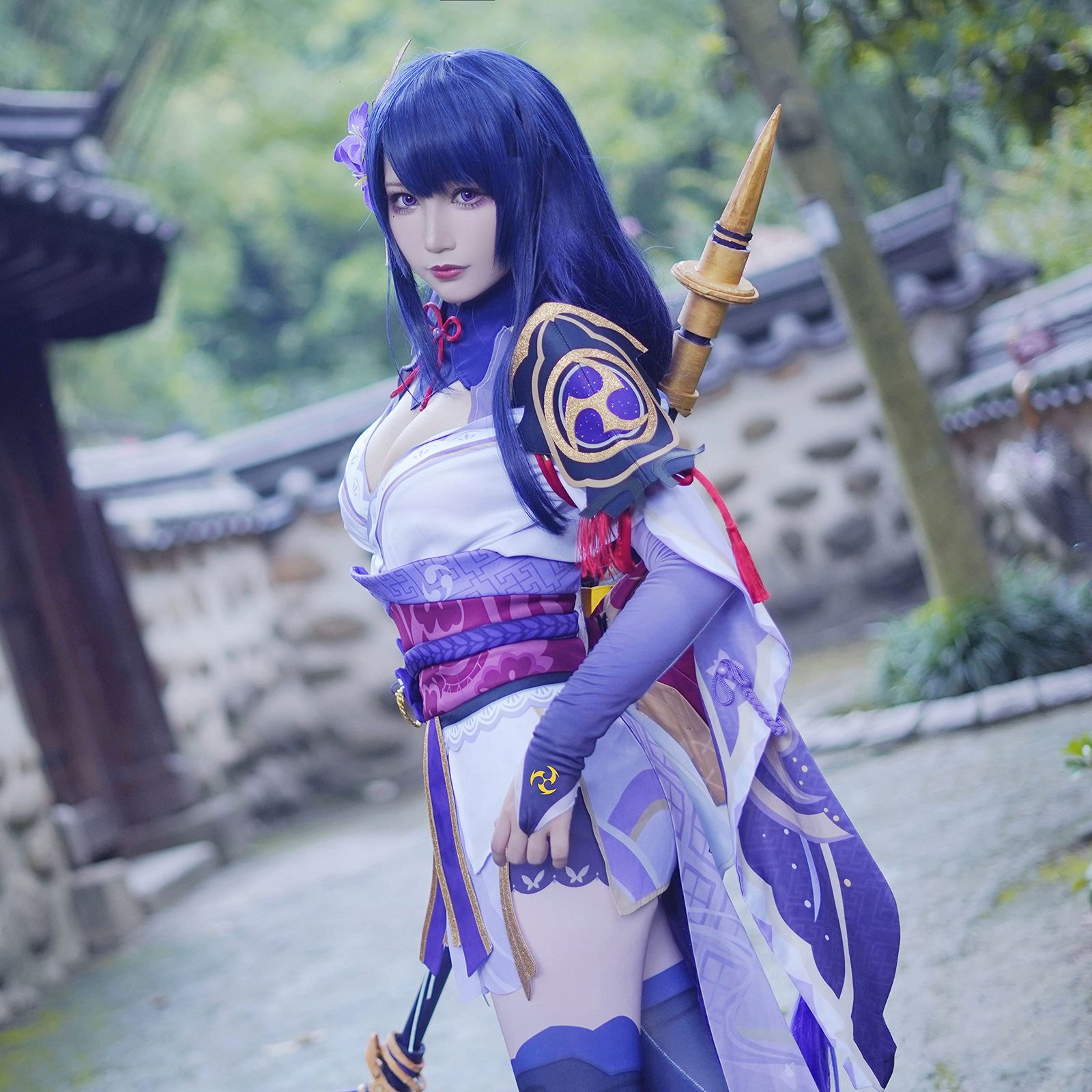 原神　雷電将軍　コスプレ　XXLサイズ　ウィッグ付き 原神 雷電将軍 コスプレ XXLサイズ ウィッグ付き Amazon