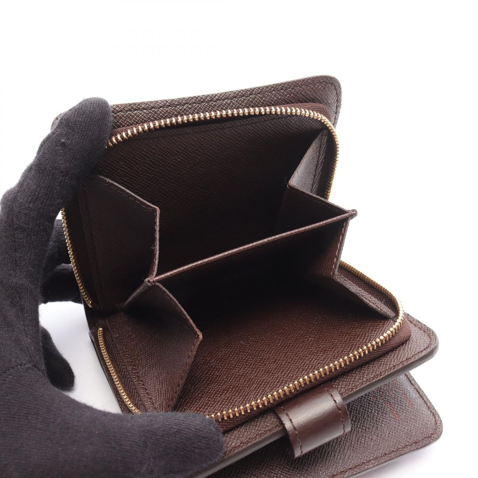 【微美品】LOUIS VUITTON ルイヴィトン　ダミエ　折り財布　レザー 微美品】LOUIS VUITTON ルイヴィトン 折り財布 ダミエ レザー おしゃれ