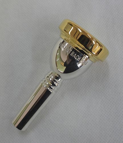 V バック トロンボーン ユーフォニアム 兼用マウスピース ５GS 太管 モデル リム＆インナー金メッキ仕上げ 超 ＆