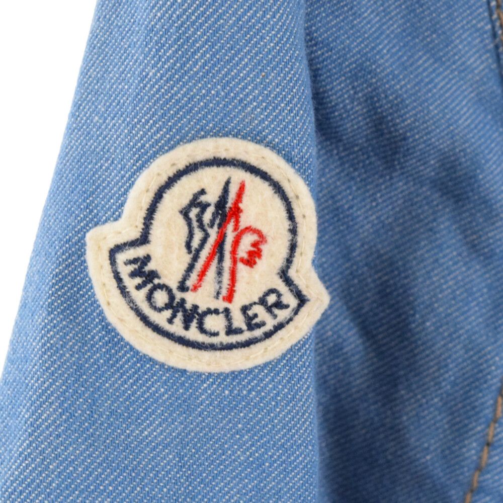 MONCLER (モンクレール) GIA D10934501685 ギア デニムジャケット ジップアップブルゾン ブルー レディース - メルカリ