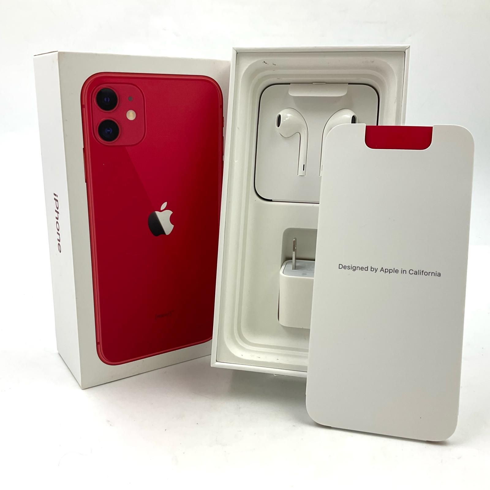 全額返金保証】【最速発送】Apple iPhone 11 64GB レッド docomo 白 