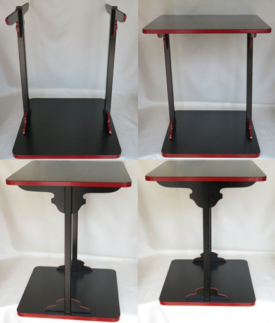 美品 茶道具 平悠棚 鵬雲斎好写 桐爪紅 柿合塗 組み立式 元箱 【公式通販】