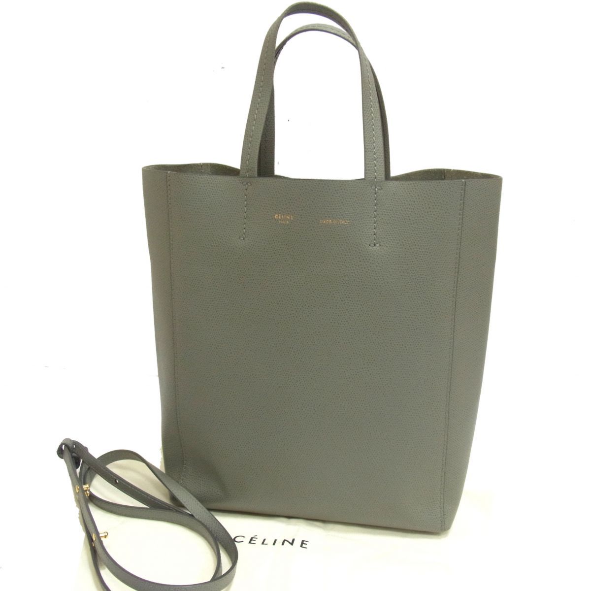 美品☆CELINE セリーヌ バーティカル カバ スモール ショルダーバッグ  