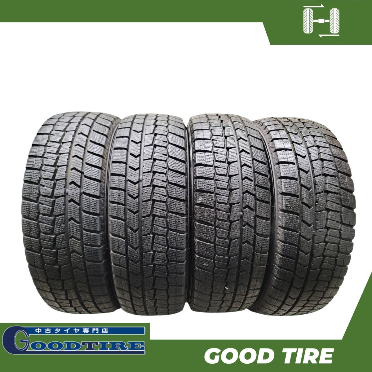 185 60R15 ダンロップ WINTER MAXX WM02 4本 製 冬用 8分山 タイヤ アクア フィット シエンタ 6767