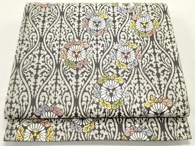 平和屋着物●六通柄袋帯　唐織　王朝菊華文　正絹　逸品　DAAY0006ob 平和屋着物○六通柄袋帯 唐織 王朝菊華文 正絹 逸品 DAAY0006ob - メルカリ