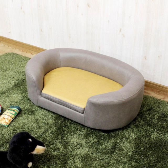 後藤家具物産 座面リバーシブル式ペット用ソファー PSO-LEO-LBR ライトブラウン