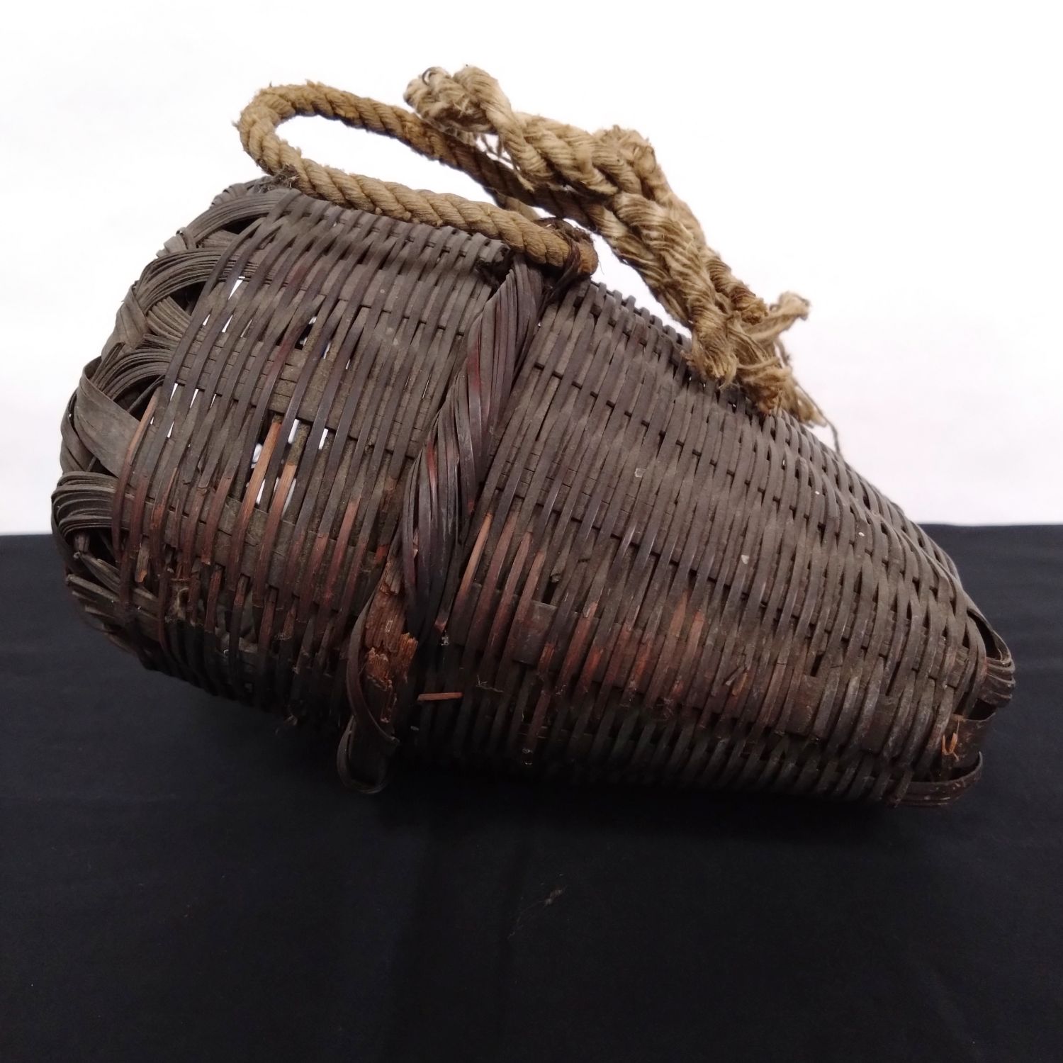 明治～昭和 竹編み 魚籠 腰てご 古道具坂田 16cm 0089 - メルカリ