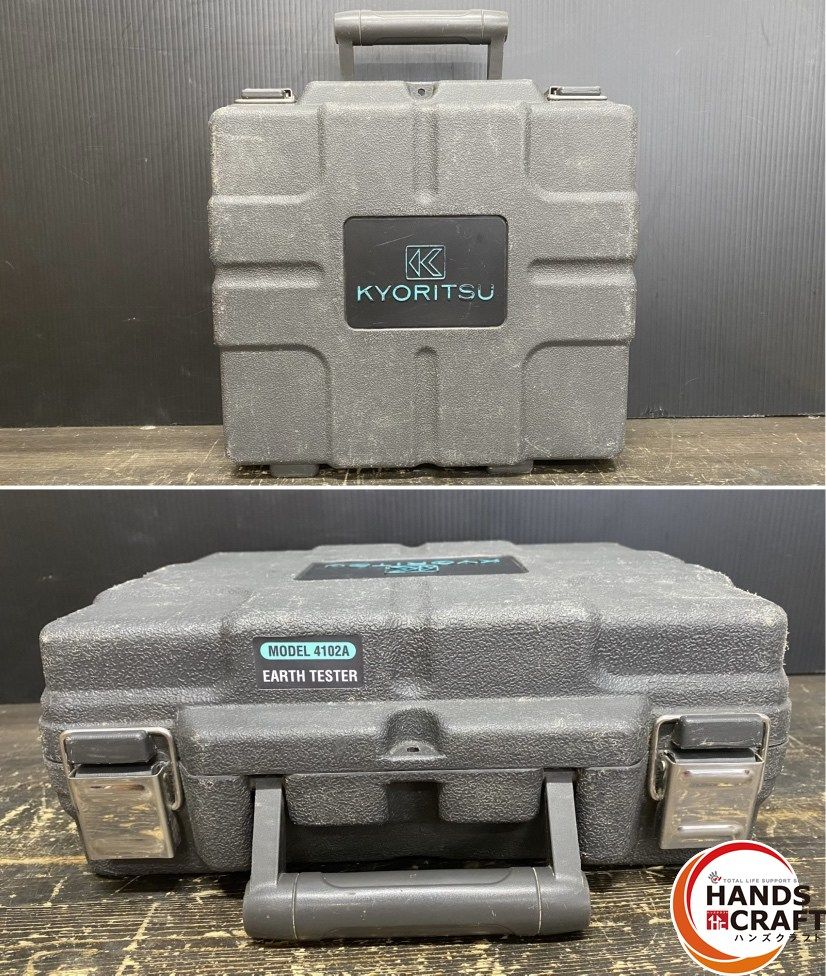 ● ジャンク品扱い KYORITSU 共立 4102A 接地抵抗計 電池式アナログ接地抵抗計 ケース有 未校正のためジャンク品扱い HRDEVELOPMENT_JP