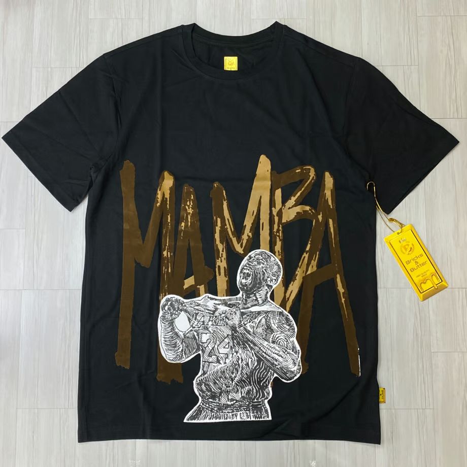米国ブランド Bricks u0026 Butter ブリックス＆バター 半袖 Mamba グラフィック Tシャツ 黒