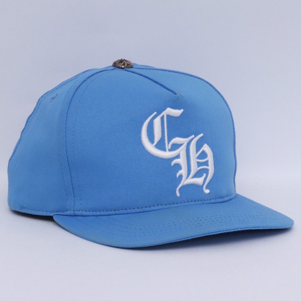 ファッション CHROME HEARTS 5パネル CH ベースボールキャップ ライトブルー