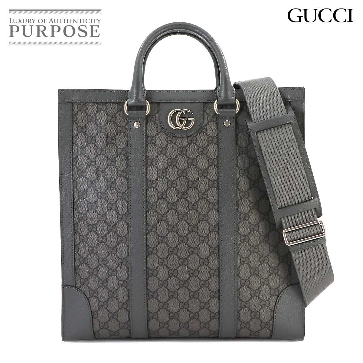 未使用 展示品 グッチ GUCCI オフィディア ミディアム 2way トート ショルダー バッグ GGスプリーム レザー グレー 731793  90236521 - メルカリ