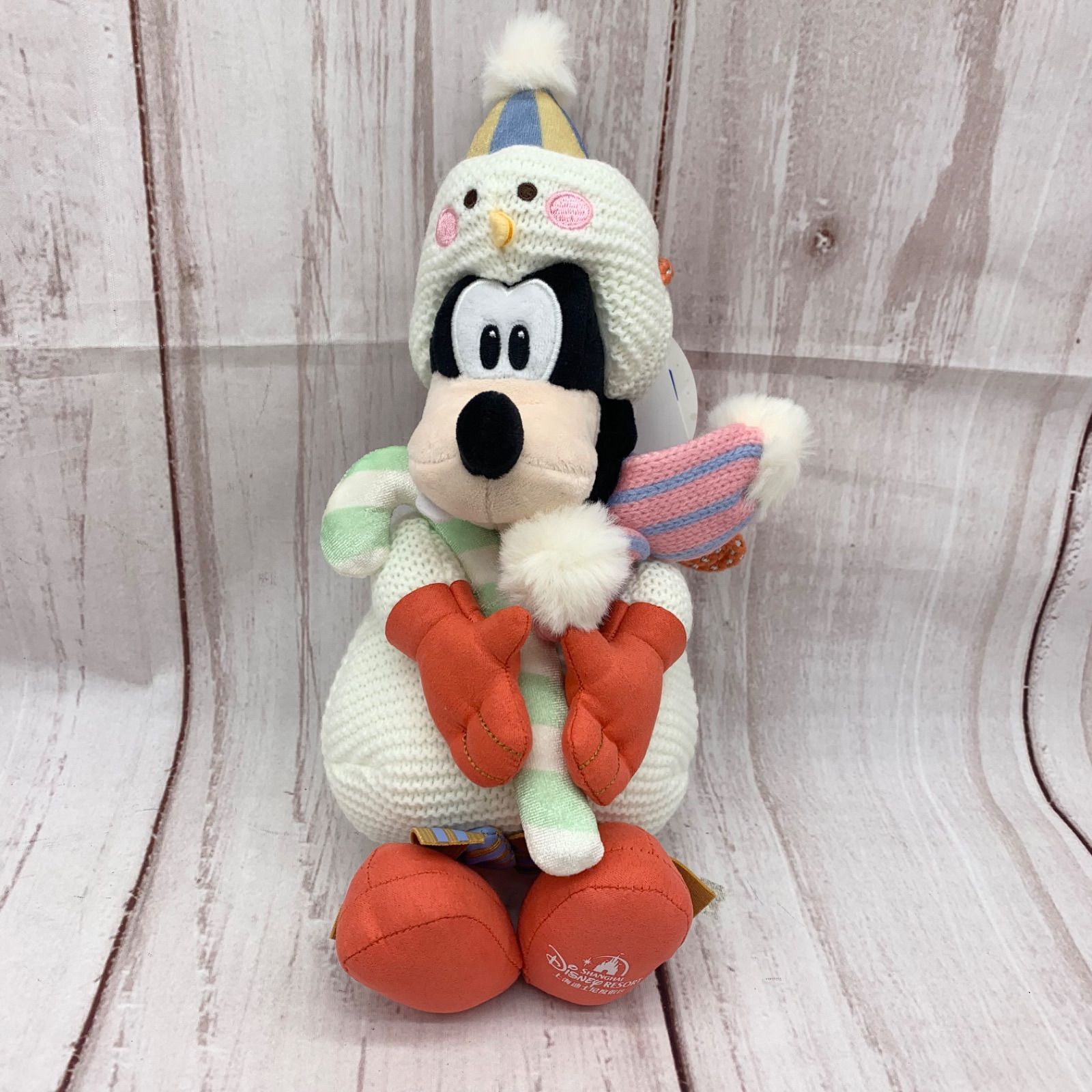 上海ディズニー クリスマス グーフィー ぬいぐるみ ショルダーバッグ 雪 バッグ タグ付き Disney 上海ディズニーランド クリスマス グーフィー